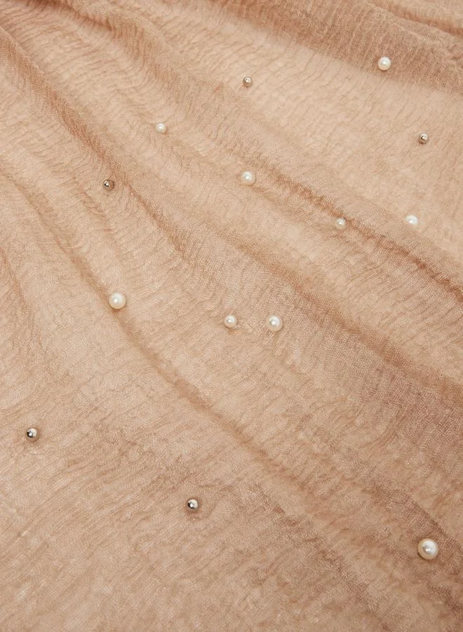 ستايلي وشاح رقبة مزين بالخرز